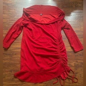 Shein Curve 3XL Red Sparkling Dress